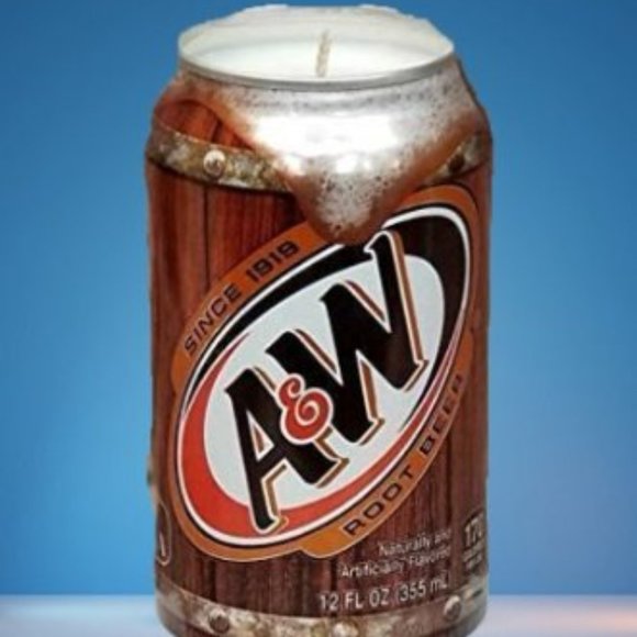 NEW A&W Root Beer Can Candle Soda Candles Handcrafted in Tennessee Scented - Picture 2 of 4